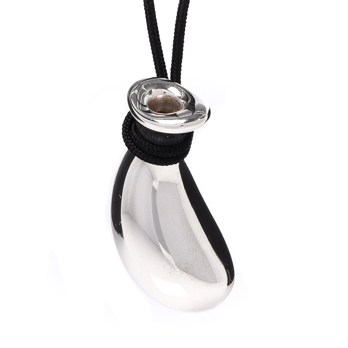 Sterling Silver Silk Elsa Peretti Bottle Jug Pendant Necklace