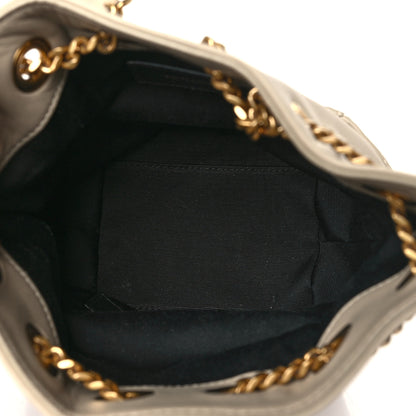 Saint Laurent Lambskin Matelasse Monogram Joe Nano Bucket Bag Beige 5 of 11