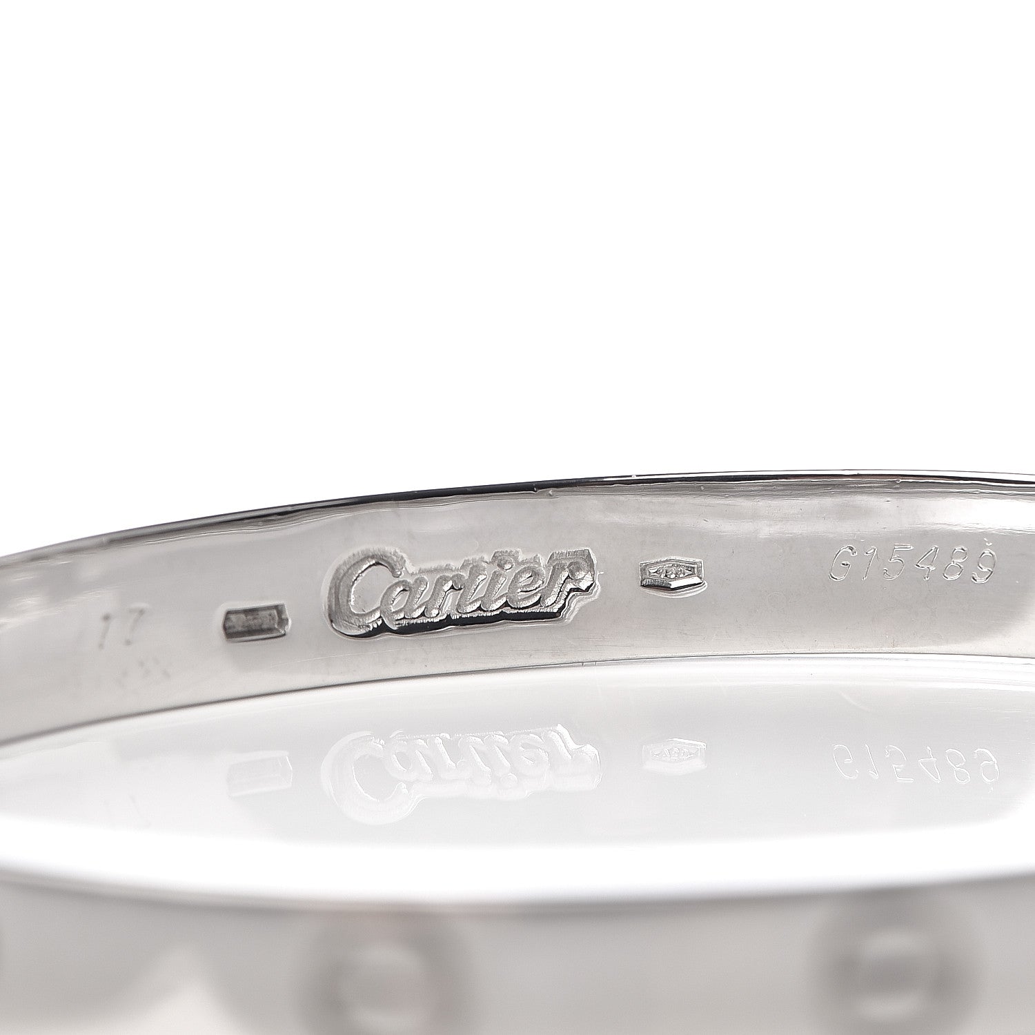 Cartier 18K White Gold LOVE Bracelet 17 4 of 4