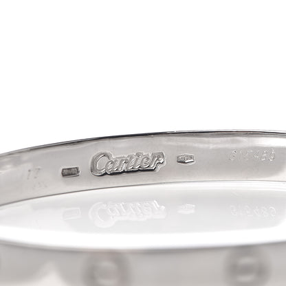 Cartier 18K White Gold LOVE Bracelet 17 4 of 4