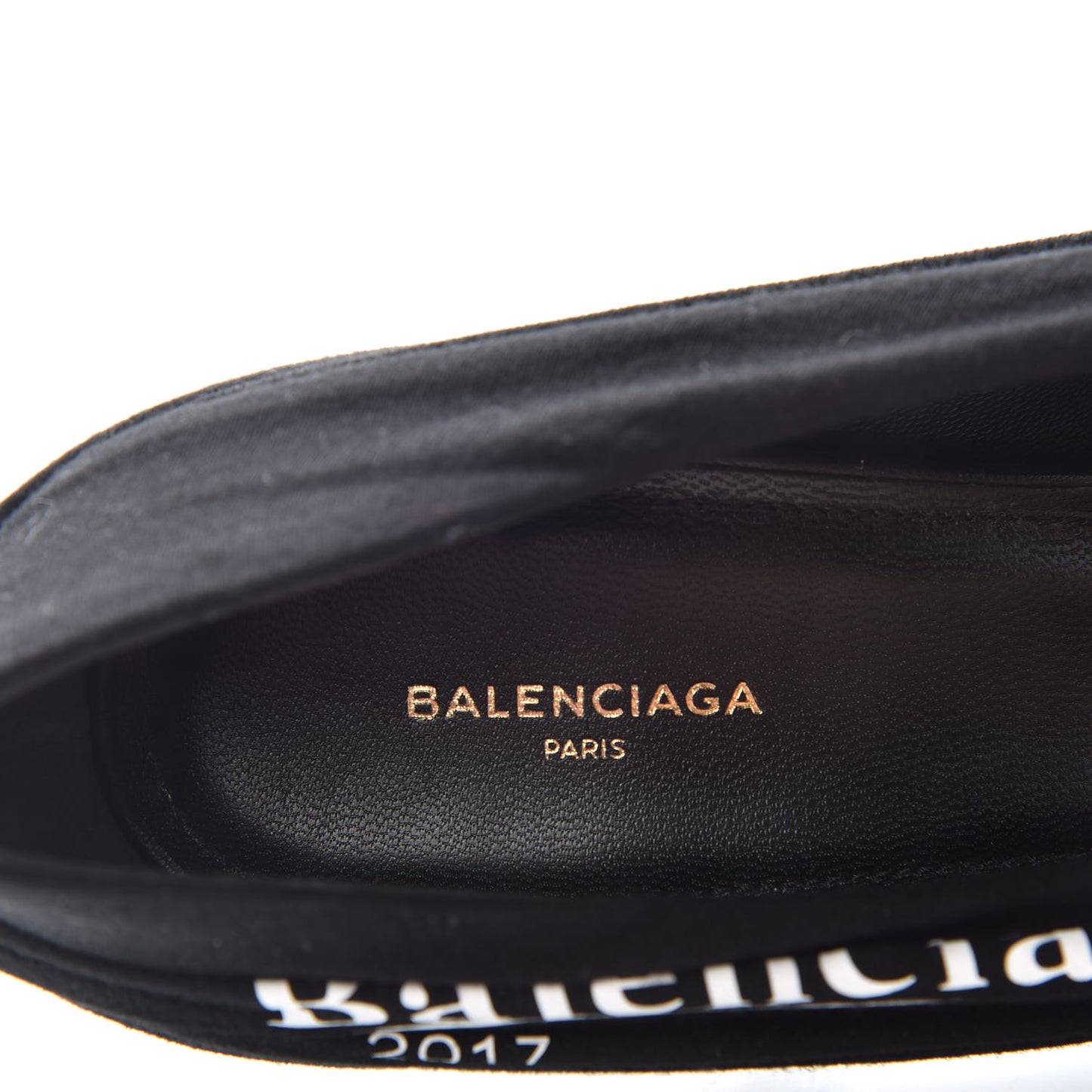 Jersey Crepe Political Campaign Logo Knife 115 Pointed Pumps 39 Black White Rouge