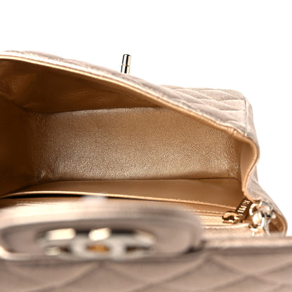 Chanel Metallic Lambskin Quilted Mini Square Flap Gold 5 of 9