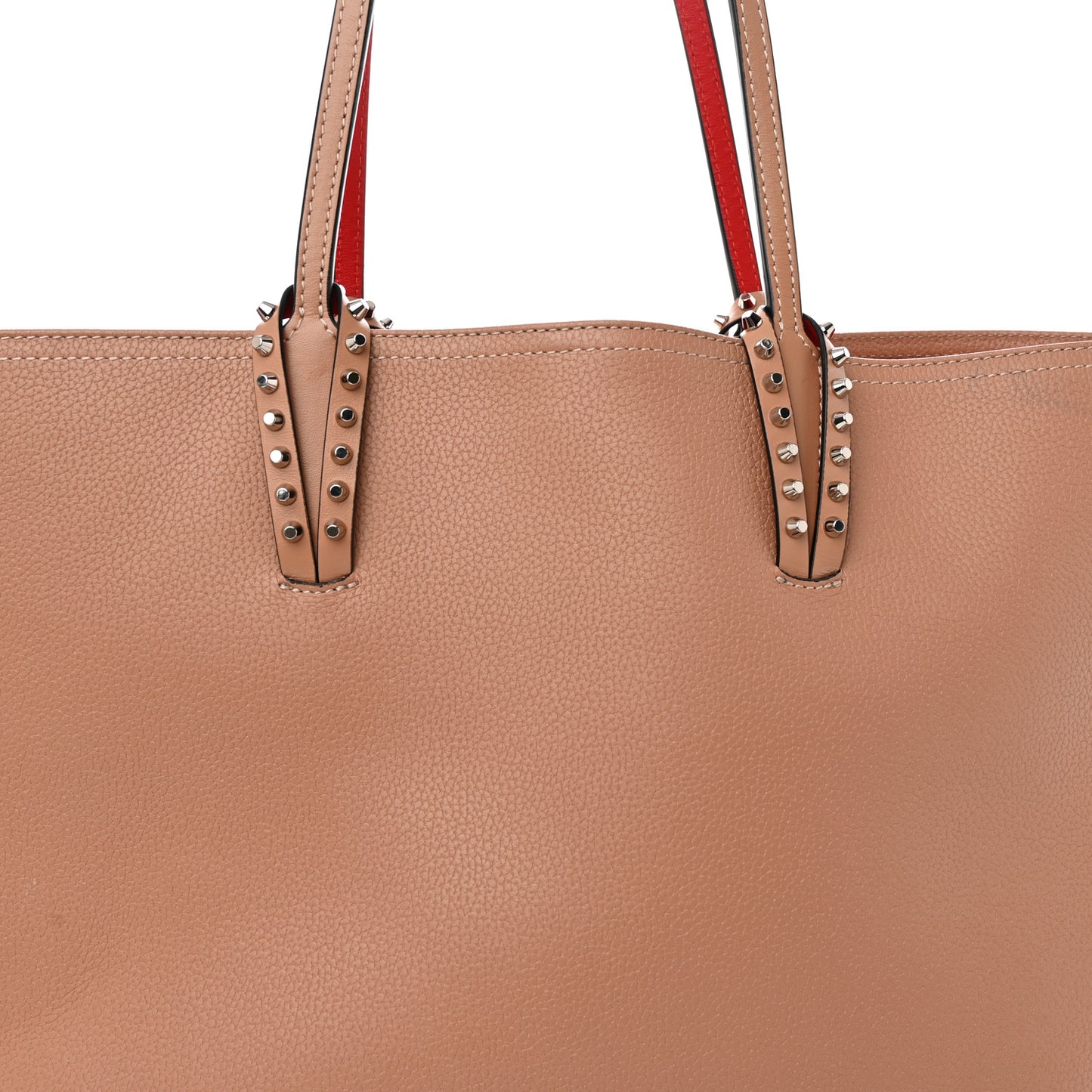 Calfskin Spikes East West Cabata Tote Nude