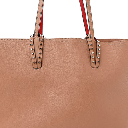 Christian Louboutin Calfskin Spikes East West Cabata Tote Nude 9 of 12