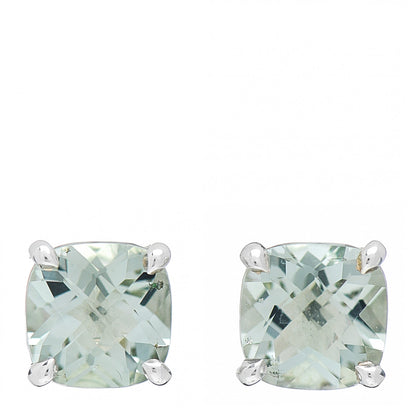 Tiffany Sterling Silver Prasiolite Sparklers Earrings 1 of 4