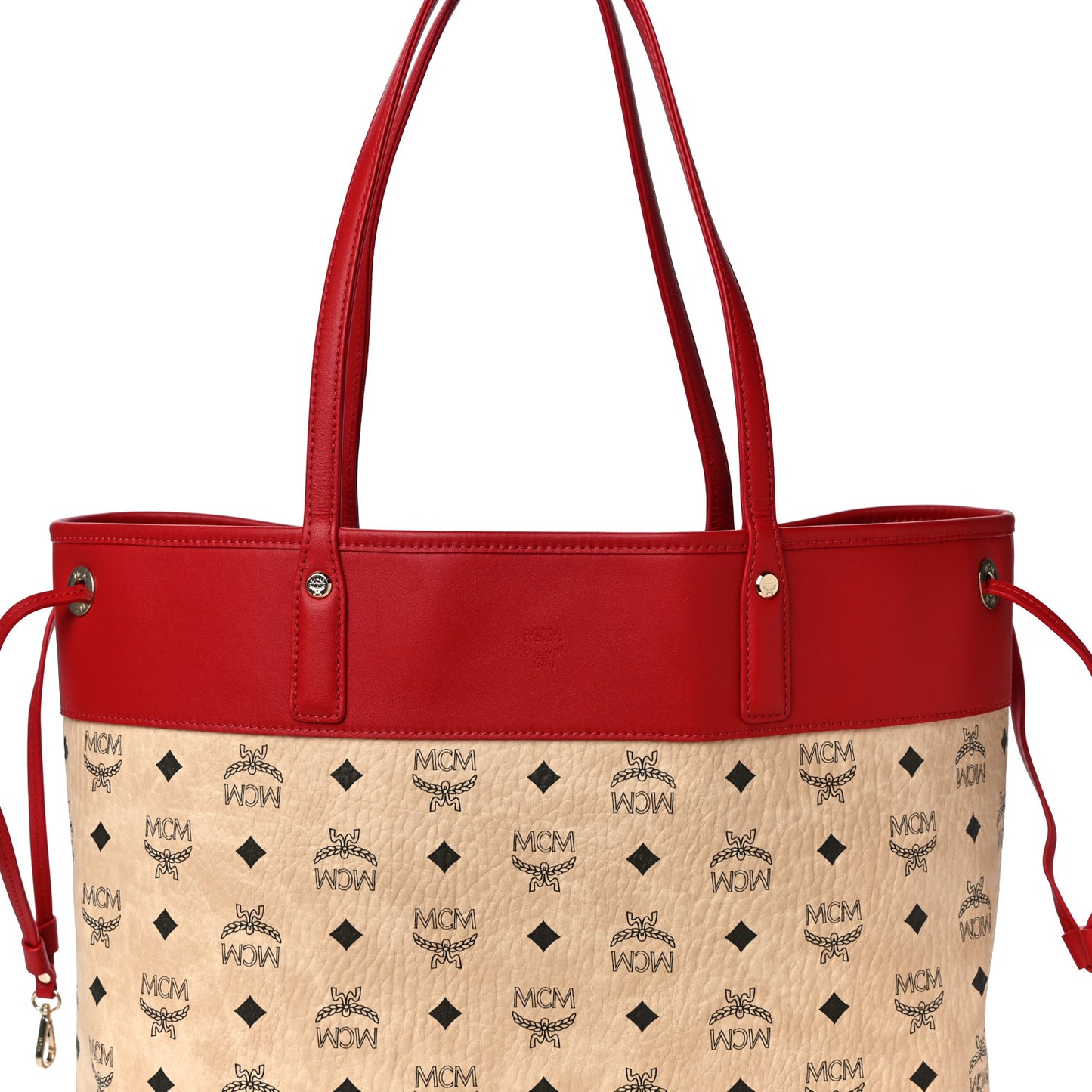 Visetos Shopper Tote Beige Red