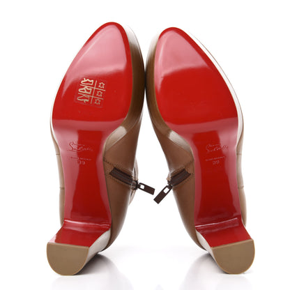 Christian Louboutin Calfskin Janis Alta 120 Booties 39 Cuoio 6 of 10