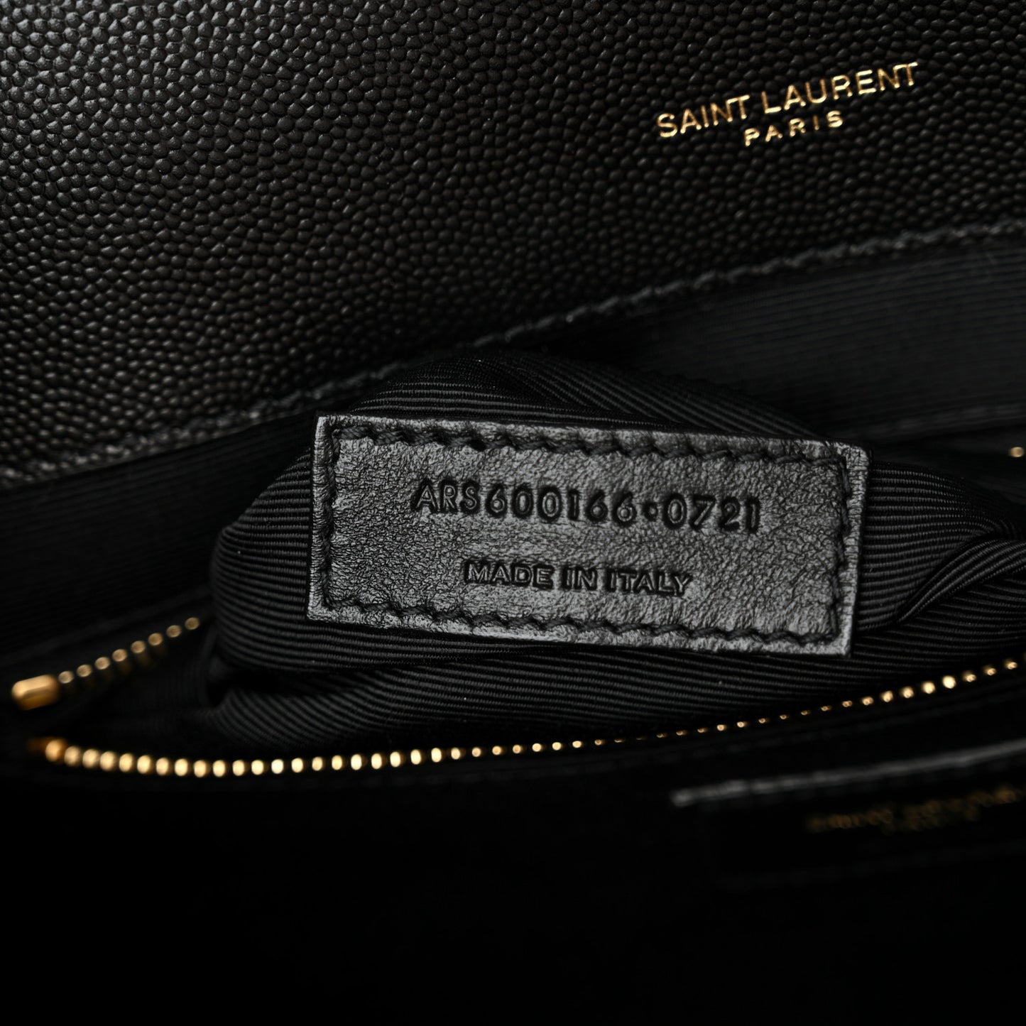 Grain De Poudre Textured Mixed Matelasse Large Triquilt Monogram Satchel Black