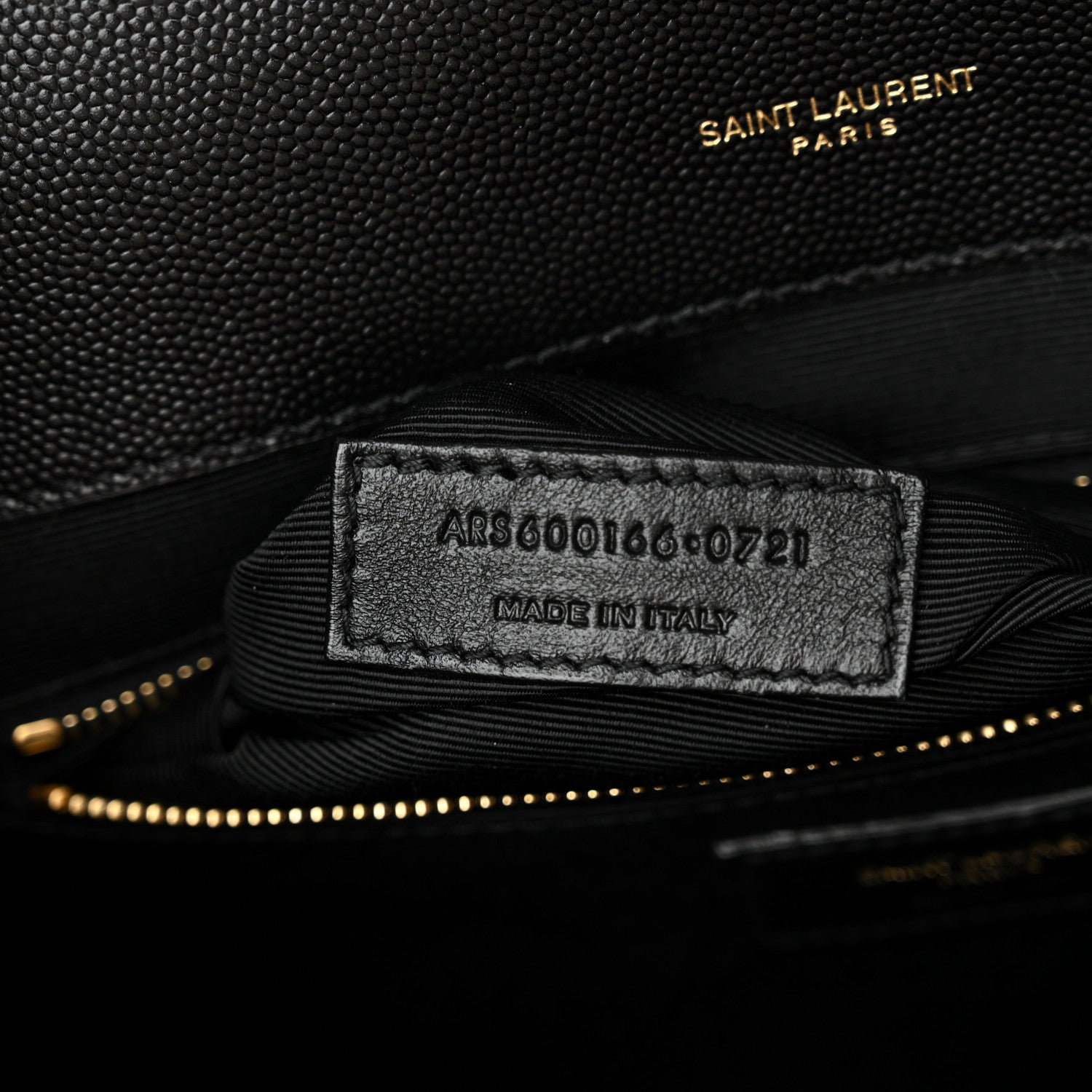 Saint Laurent Grain De Poudre Textured Mixed Matelasse Large Triquilt Monogram Satchel Black 7 of 10