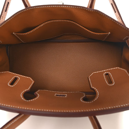 Hermes Evercolor Shoulder Birkin Light 29 Gold 5 of 13