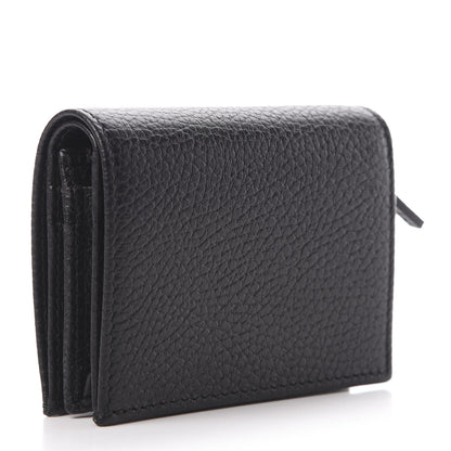 Gucci Pebbled Calfskin Butterfly Card Case Black 3 of 10