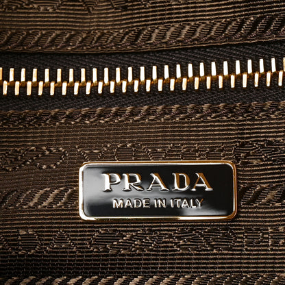 Prada Soft Lux Calfskin Triangle Medium Bonnie Shoulder Bag Palisander 6 of 9