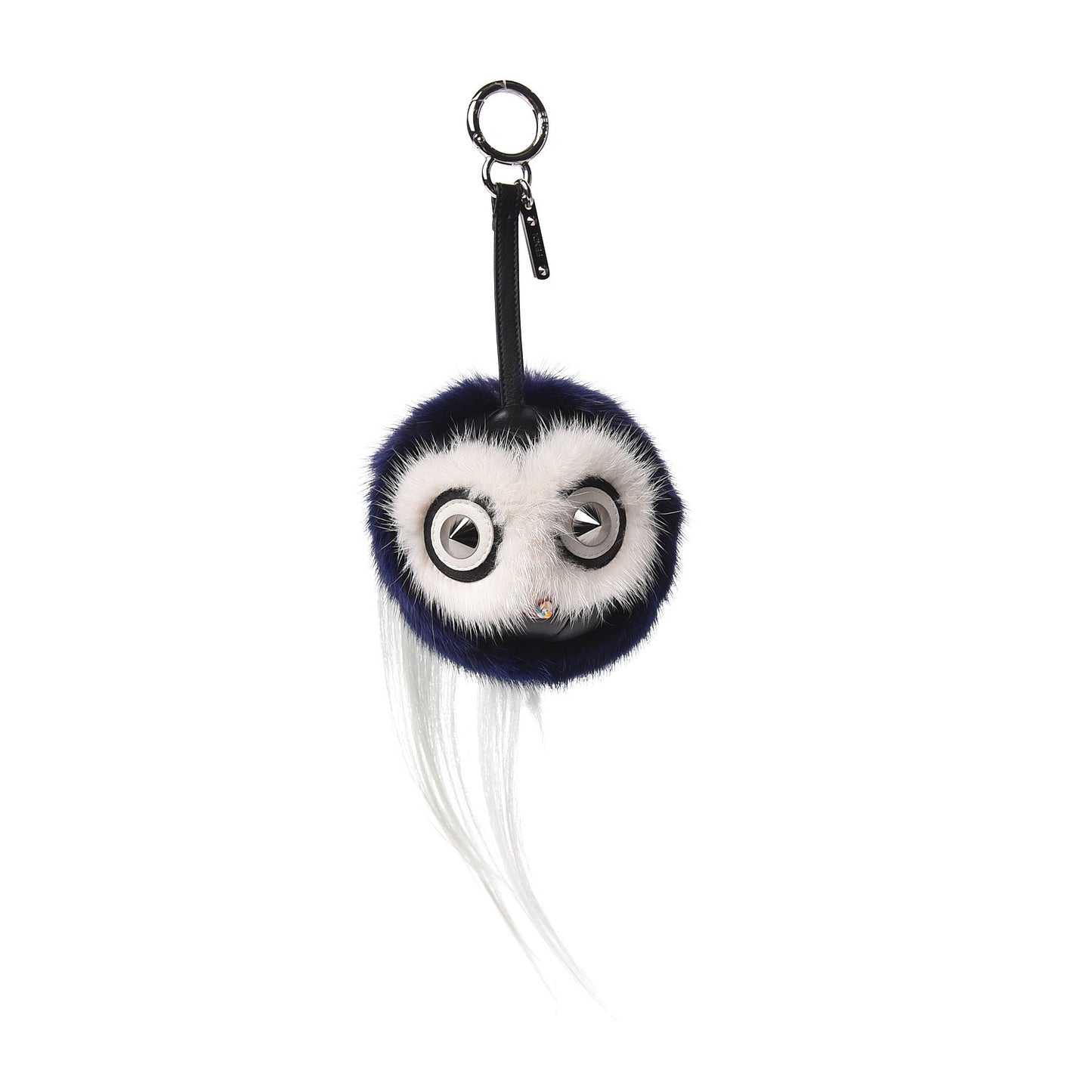 Mink Fox Fur QuTweet Birgami Bag Bug Charm Blue