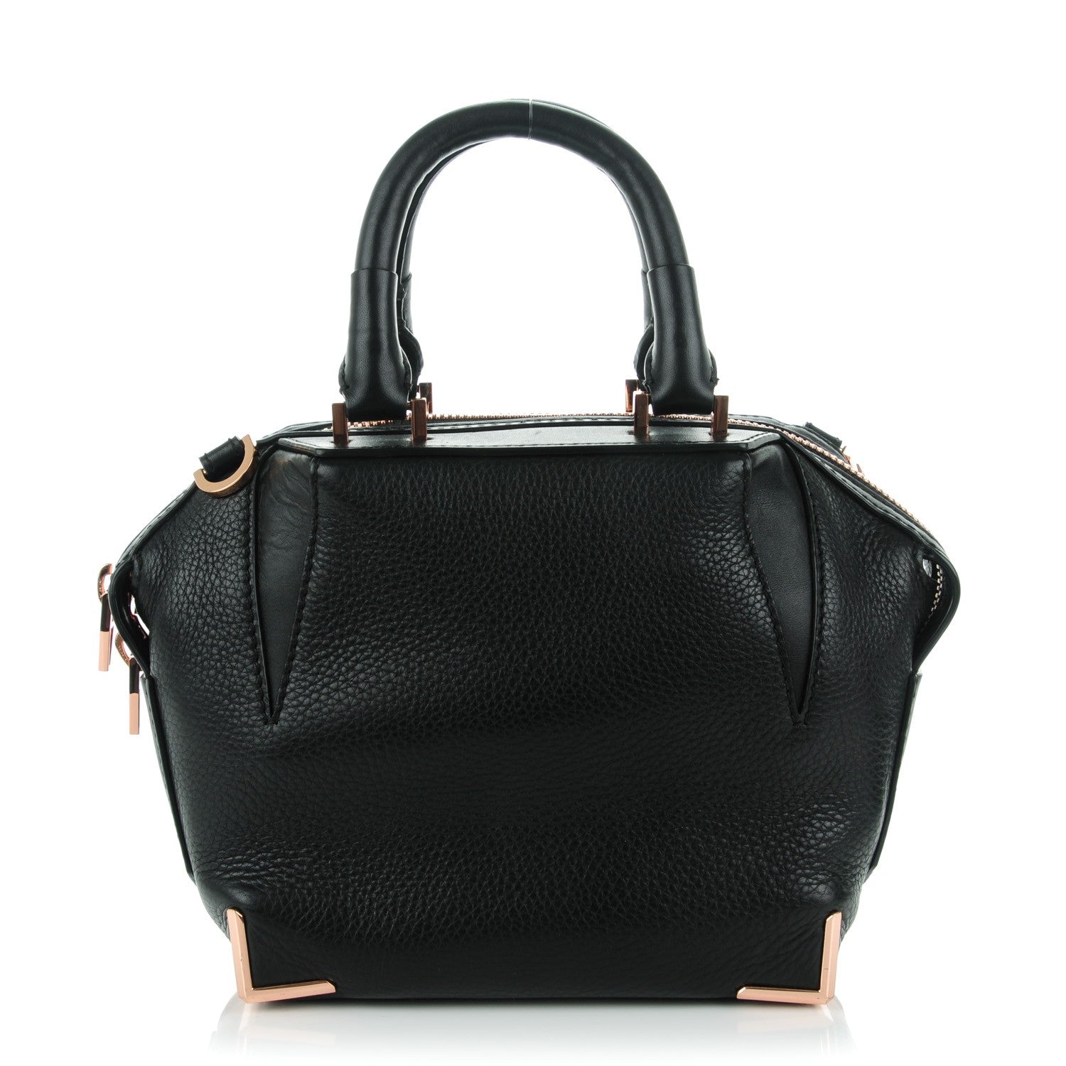 Alexander Wang Pebbled Calfskin Mini Emile Black Rose Gold Hardware 1 of 7