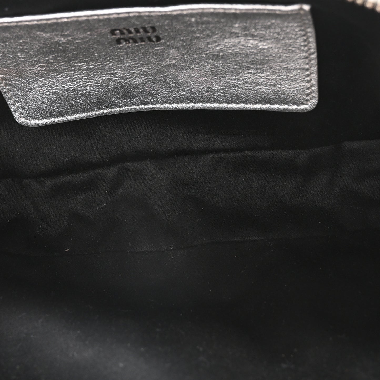 Metallic Nappa Matelasse Mini Arcadie Top Handle Bag Silver