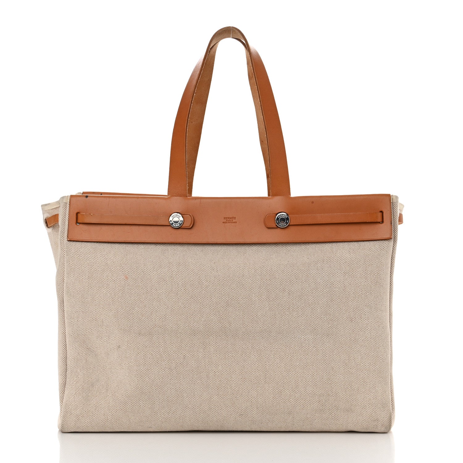 Hermes Toile Vache Hunter Herbag Cabas MM Natural 2 of 17