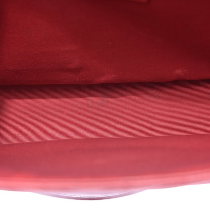 Saint Laurent Lambskin Matelasse Chevron Large Monogram Satchel Red 19 of 20