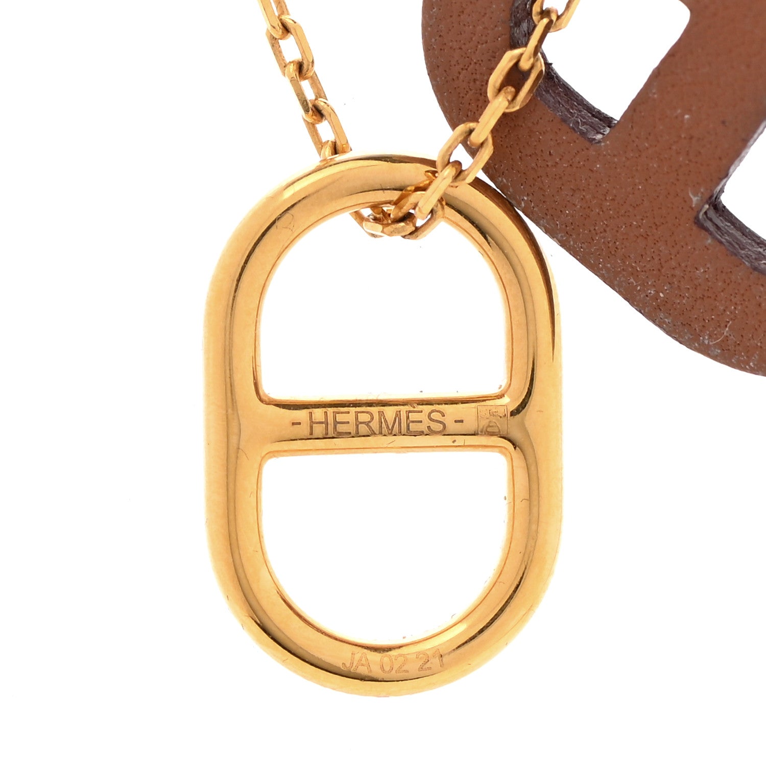 Hermes Swift O'Maillon Pendant Necklace Gold 5 of 8