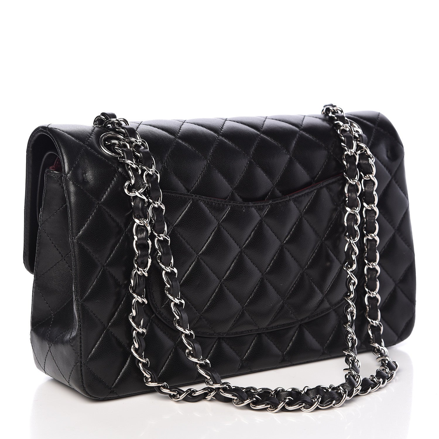 Chanel Lambskin Quilted Medium Double Flap Black 3 of 11