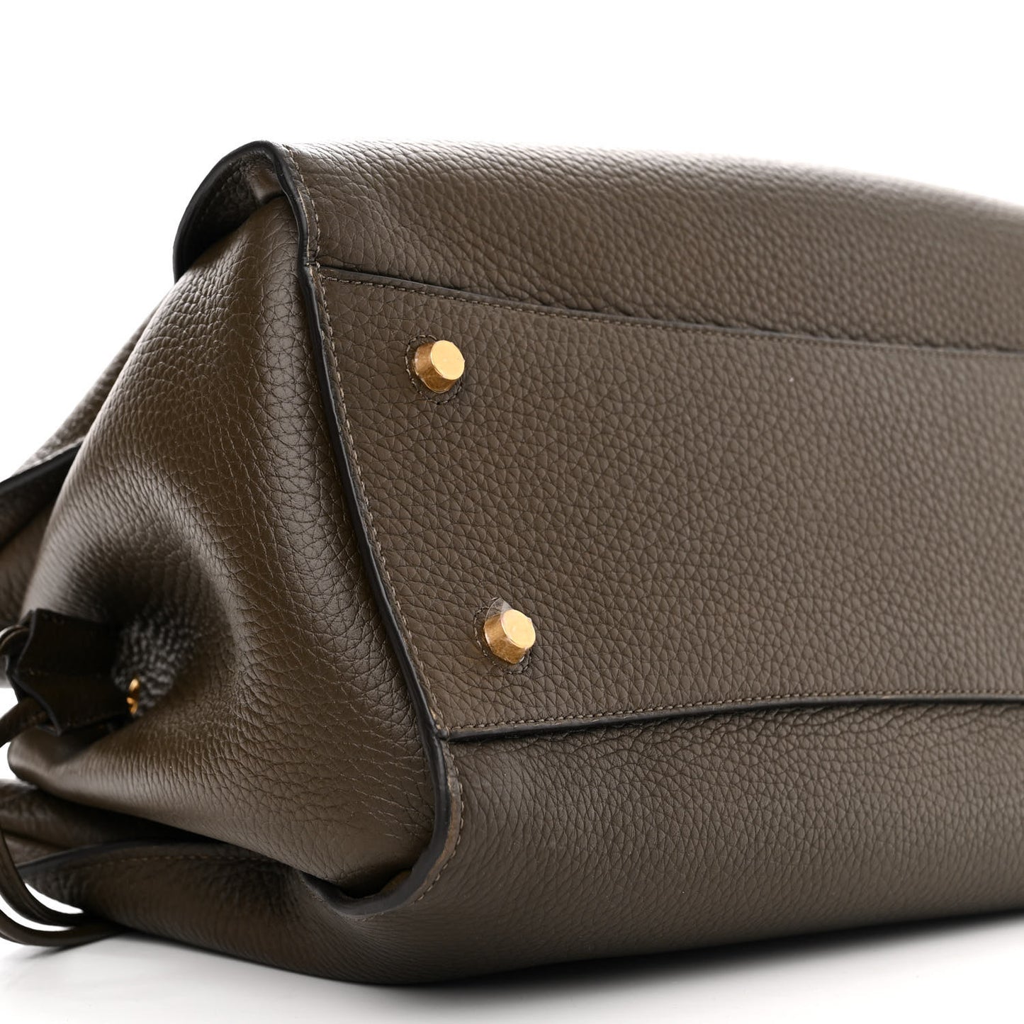 Heavy Grain Iris Tote Olive Green