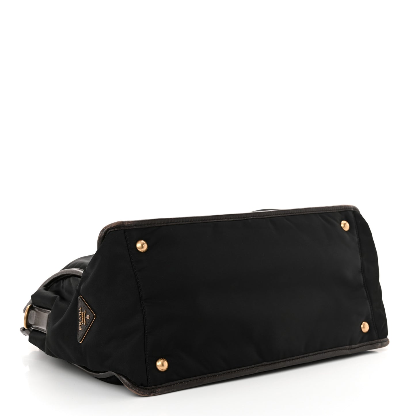 Tessuto Nylon Jacquard Logo Tote Black Teak