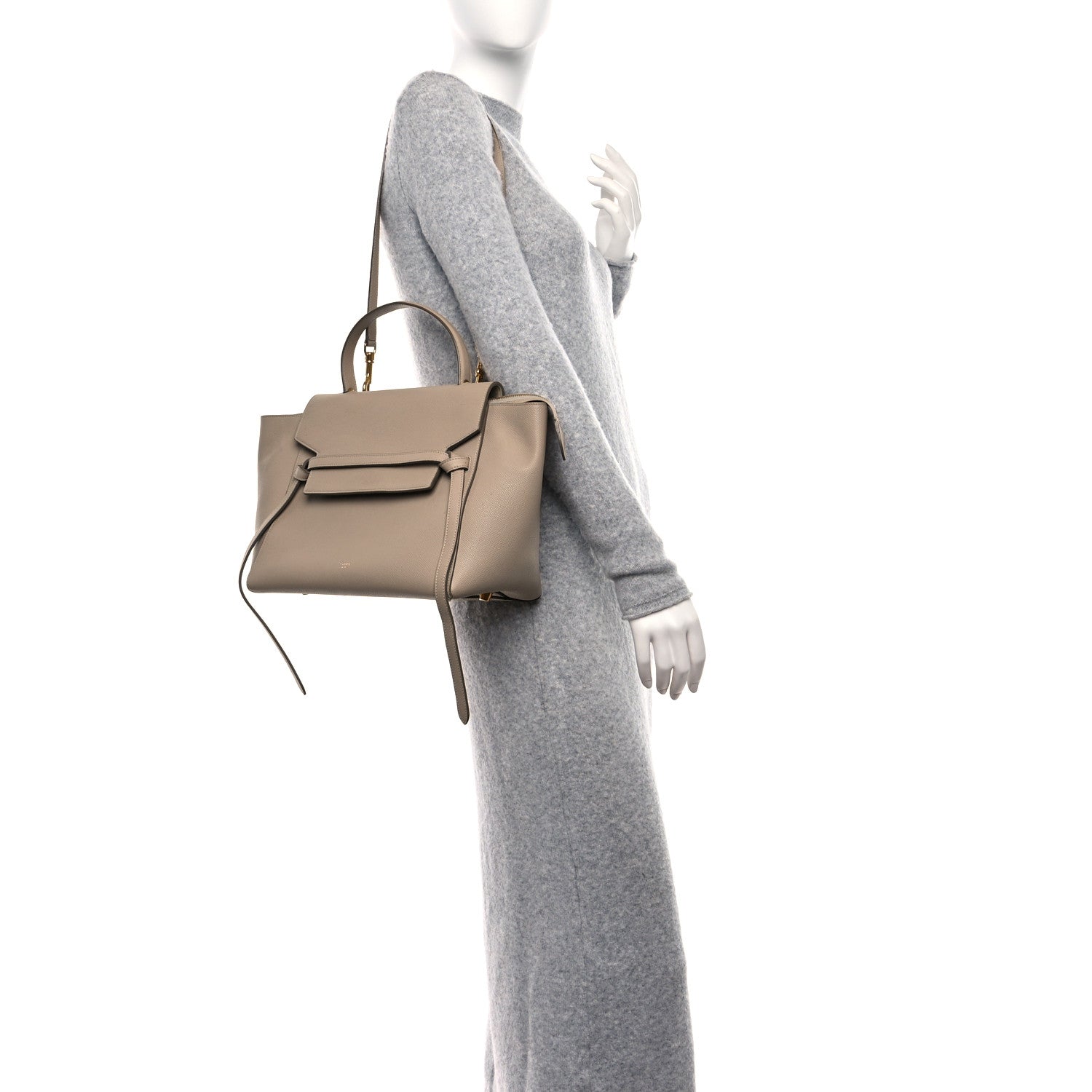 Celine Grained Calfskin Mini Belt Bag Light Taupe 2 of 8