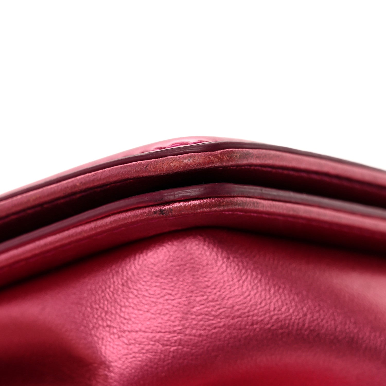 Chanel Metallic Patent Calfskin Quilted Medium Boy Flap Pink 16 of 16