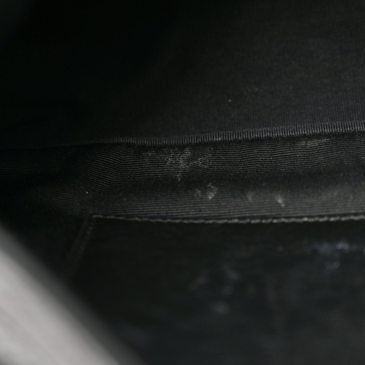 Crinkled Calfskin Matelasse Monogram Medium Niki Chain Satchel Black