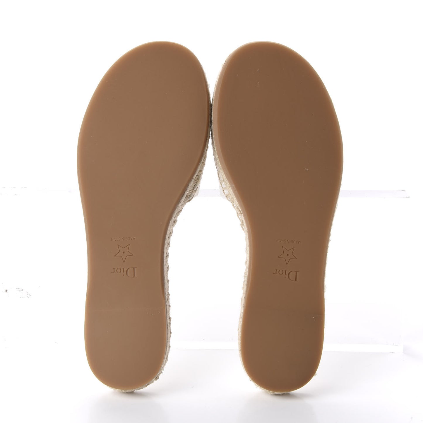 Canvas Embroidered Granville Espadrille Flat Slide Sandals 37 Ivory
