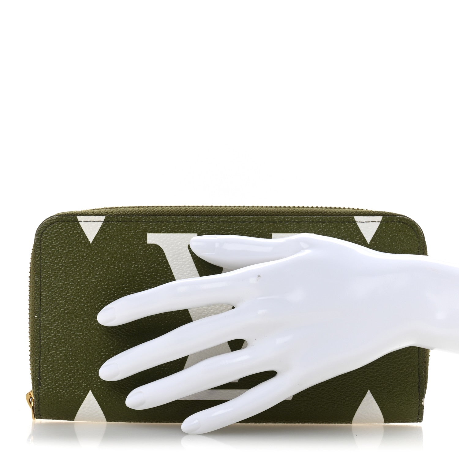 Louis Vuitton Monogram Giant Zippy Wallet Kaki White 2 of 9
