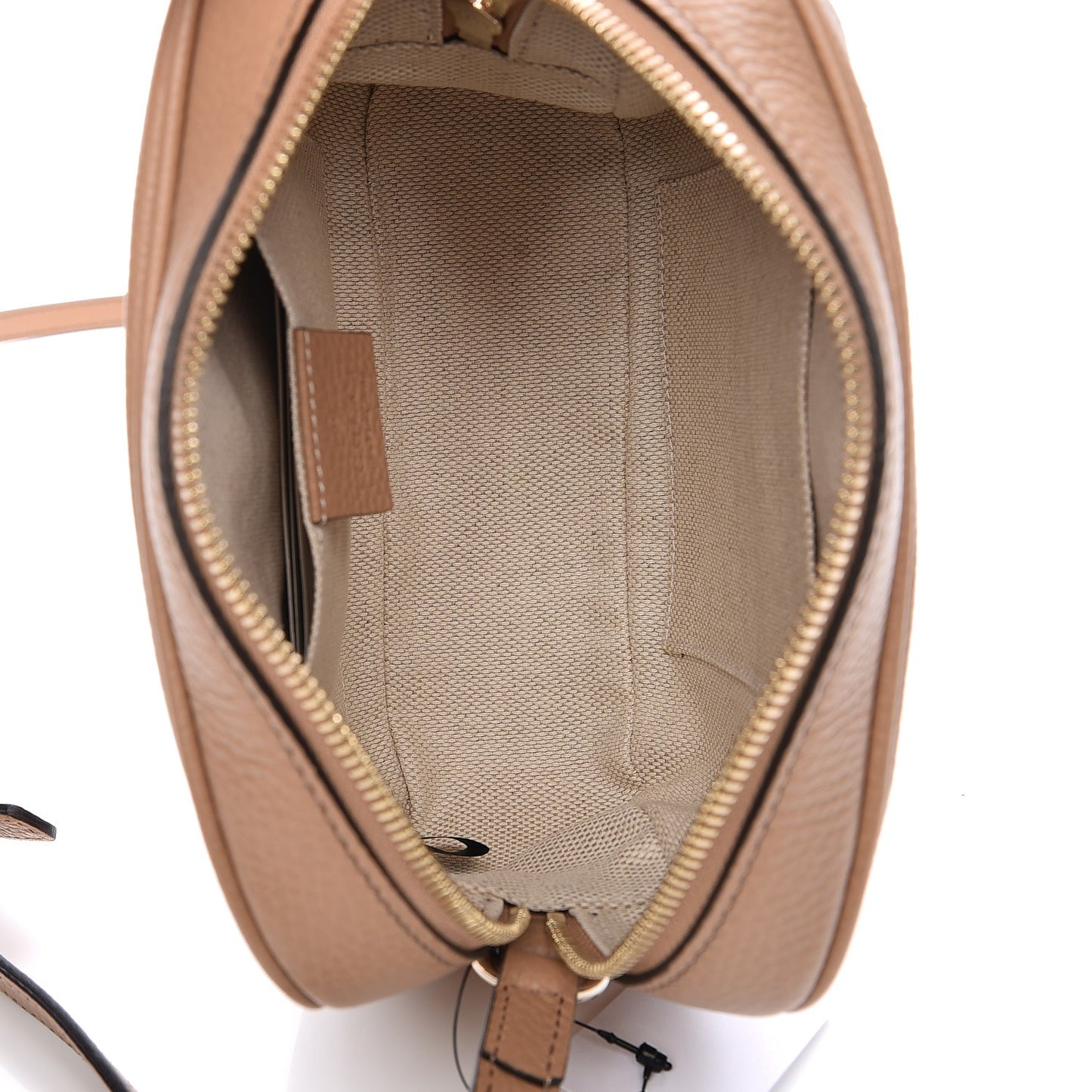 Pebbled Calfskin Small Soho Disco Bag Camelia