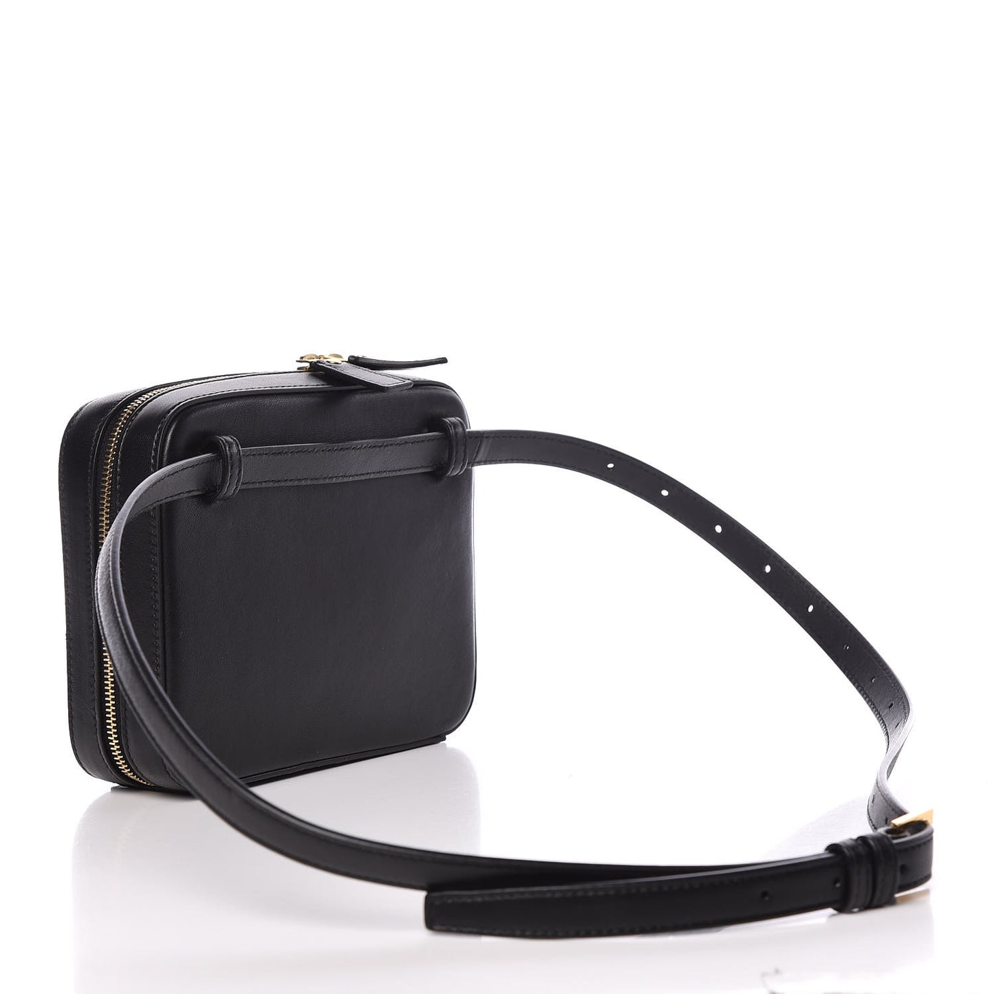 Lambskin Matelasse Vicky Monogram Belt Bag Black