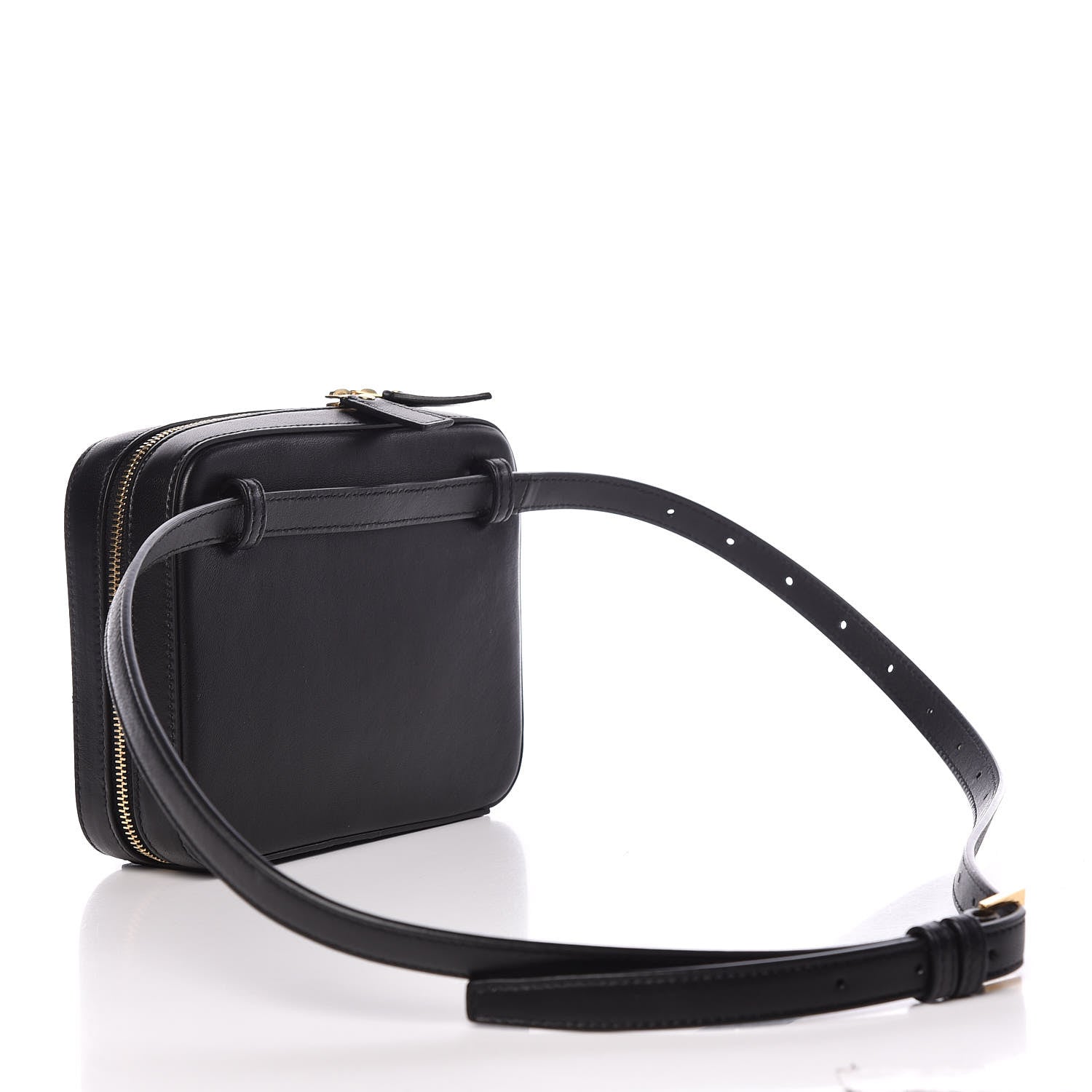 Saint Laurent Lambskin Matelasse Vicky Monogram Belt Bag Black 3 of 9
