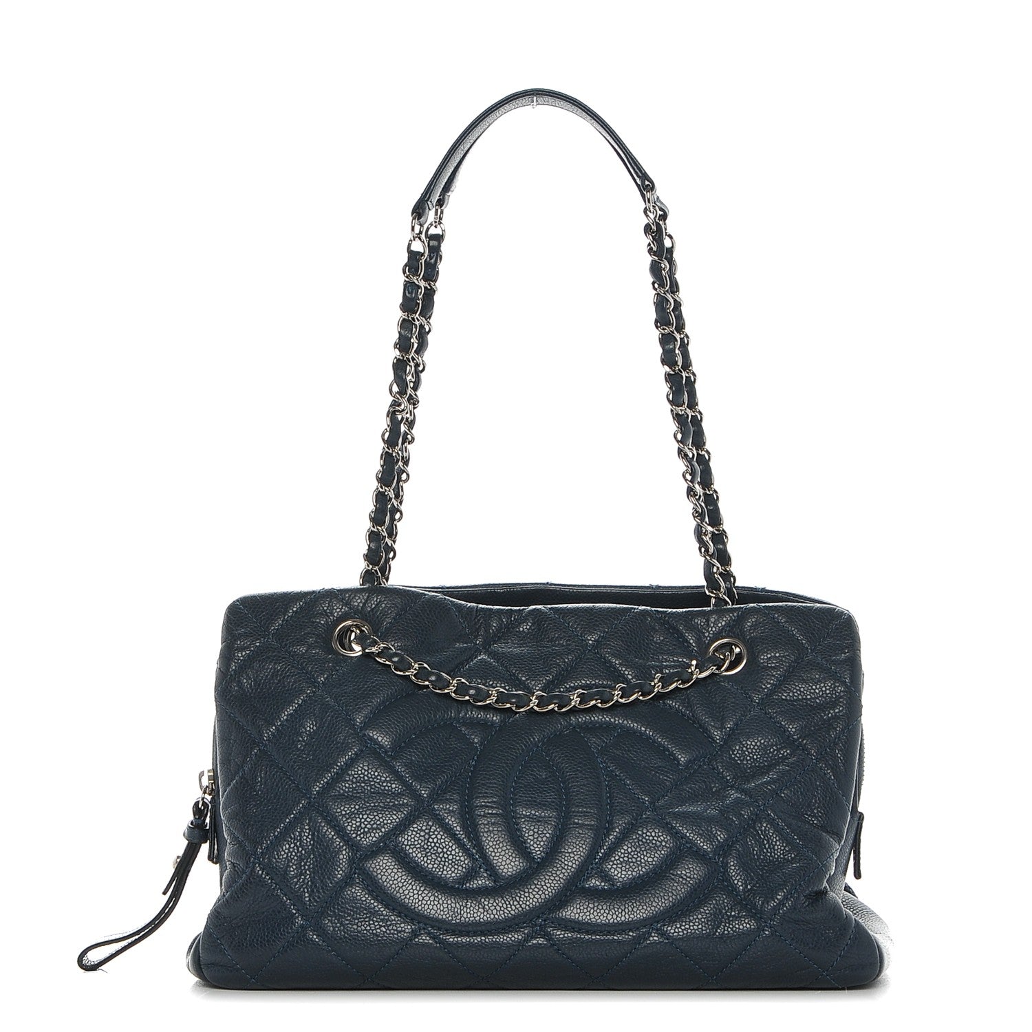 Chanel Caviar Quilted Timeless CC Tote Blue 1 of 7
