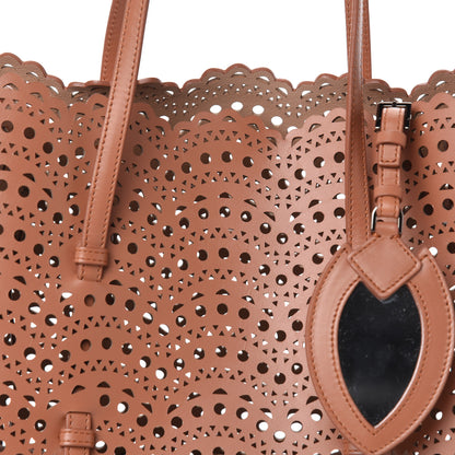 Alaia Calfskin Vienne Wave Mina 32 Bag Tan Clair 7 of 9