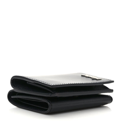 Saint Laurent SAINT LAURENT Smooth Calfskin Monogram Tiny Tri Fold Wallet Black 4 of 6