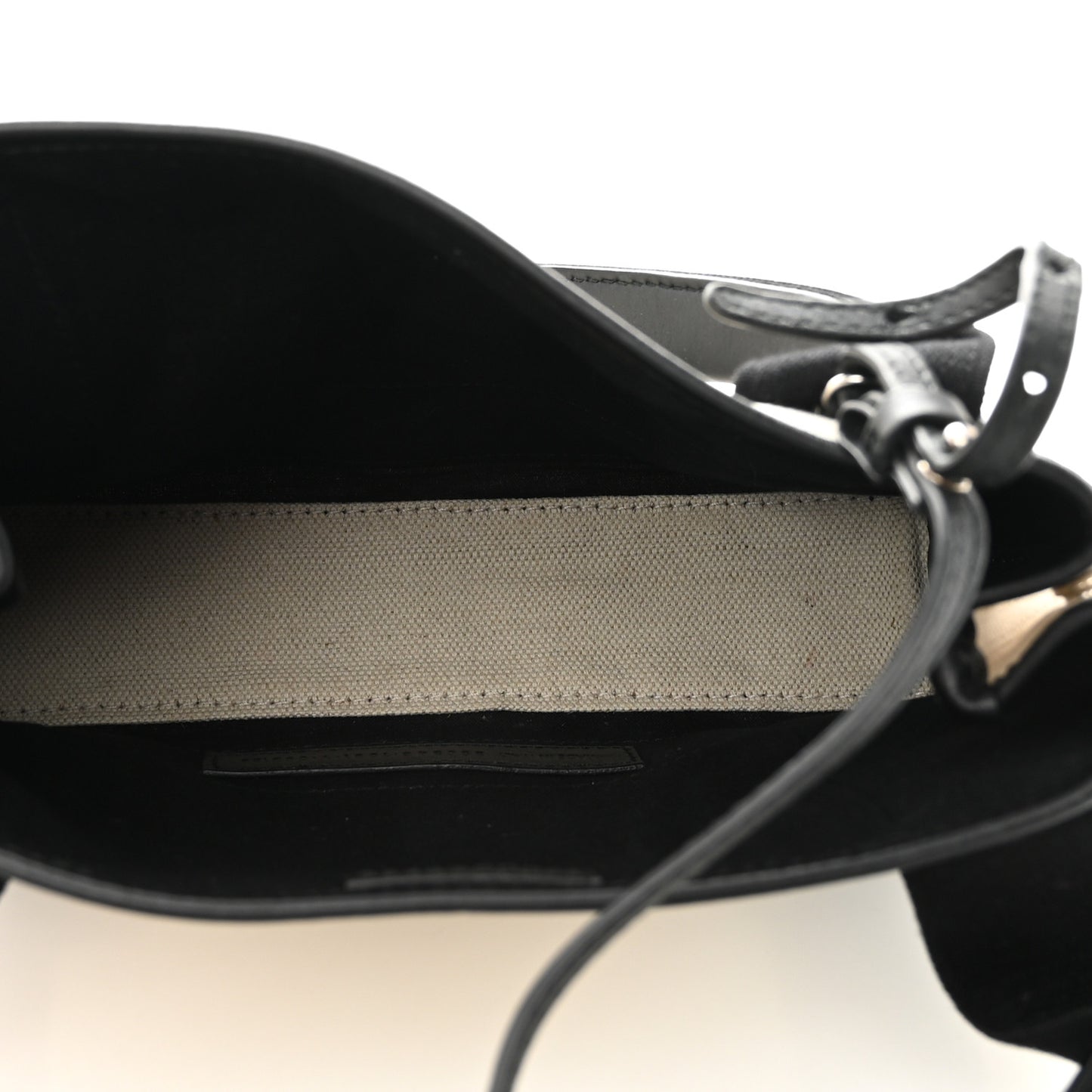 Cotton Canvas Calfskin Navy Cabas XS Natural Black