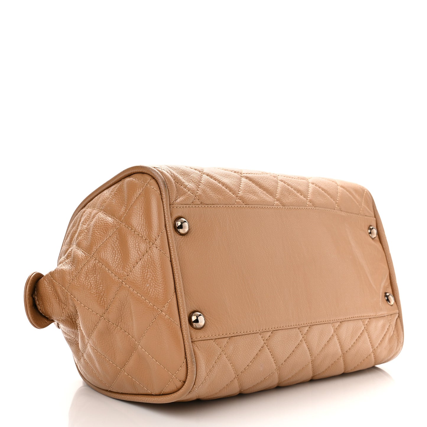 Caviar Quilted CC Timeless Bowler Dark Beige