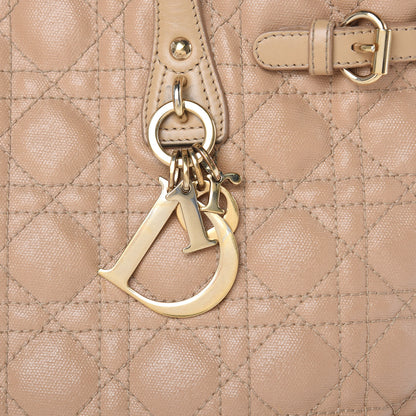 Christian Dior Coated Canvas Cannage Mini Panarea Tote Beige 15 of 18