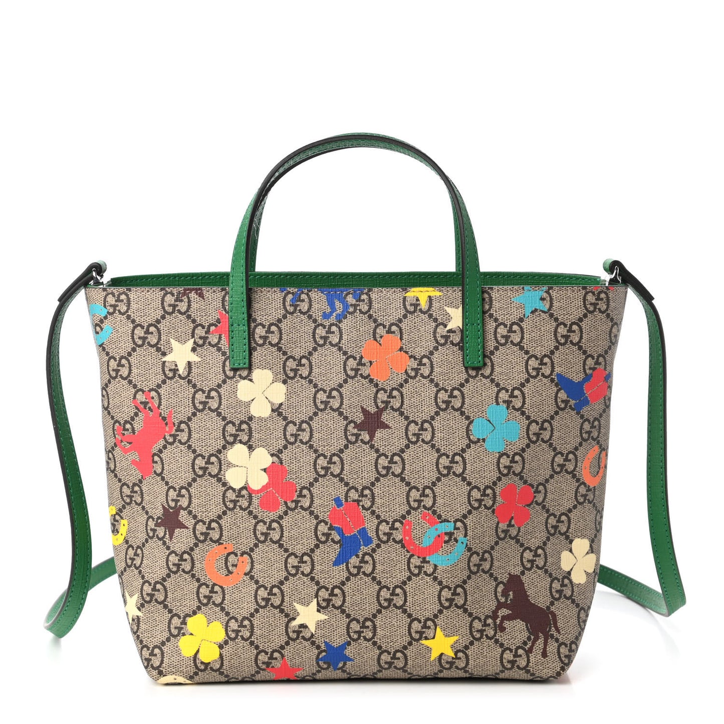 GG Supreme Monogram Kids Ranch Tote Beige