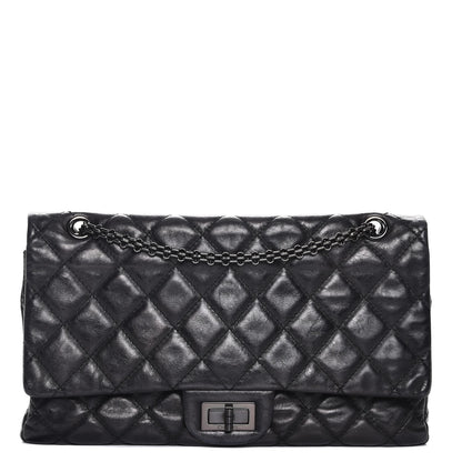 Chanel Glazed Calfskin Quilted 2.55 Reissue 227 Flap So Black 1 of 9