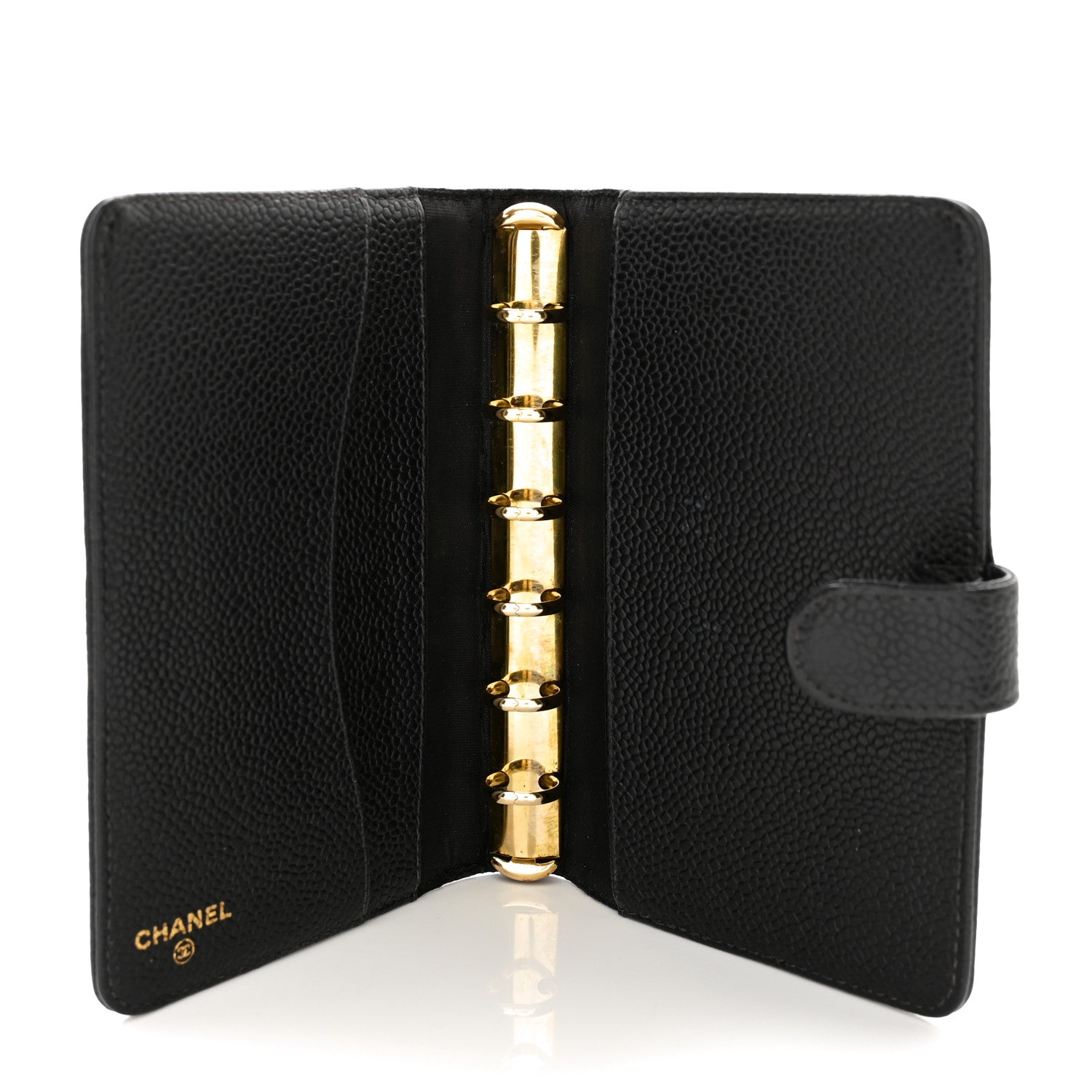 Chanel Caviar Timeless CC Ring Agenda Planner Black 5 of 12
