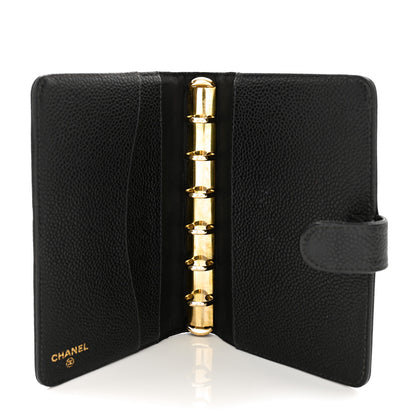 Chanel Caviar Timeless CC Ring Agenda Planner Black 5 of 12
