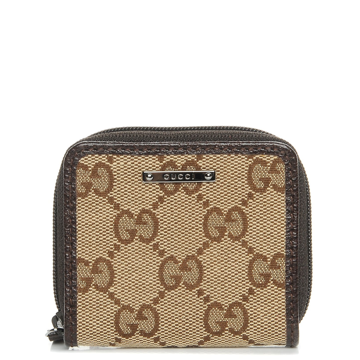 Monogram Zip Around Coin Purse Brown