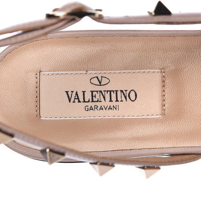Valentino Garavani Nappa Rockstud Slingback Flats 38 Black Poudre 7 of 9