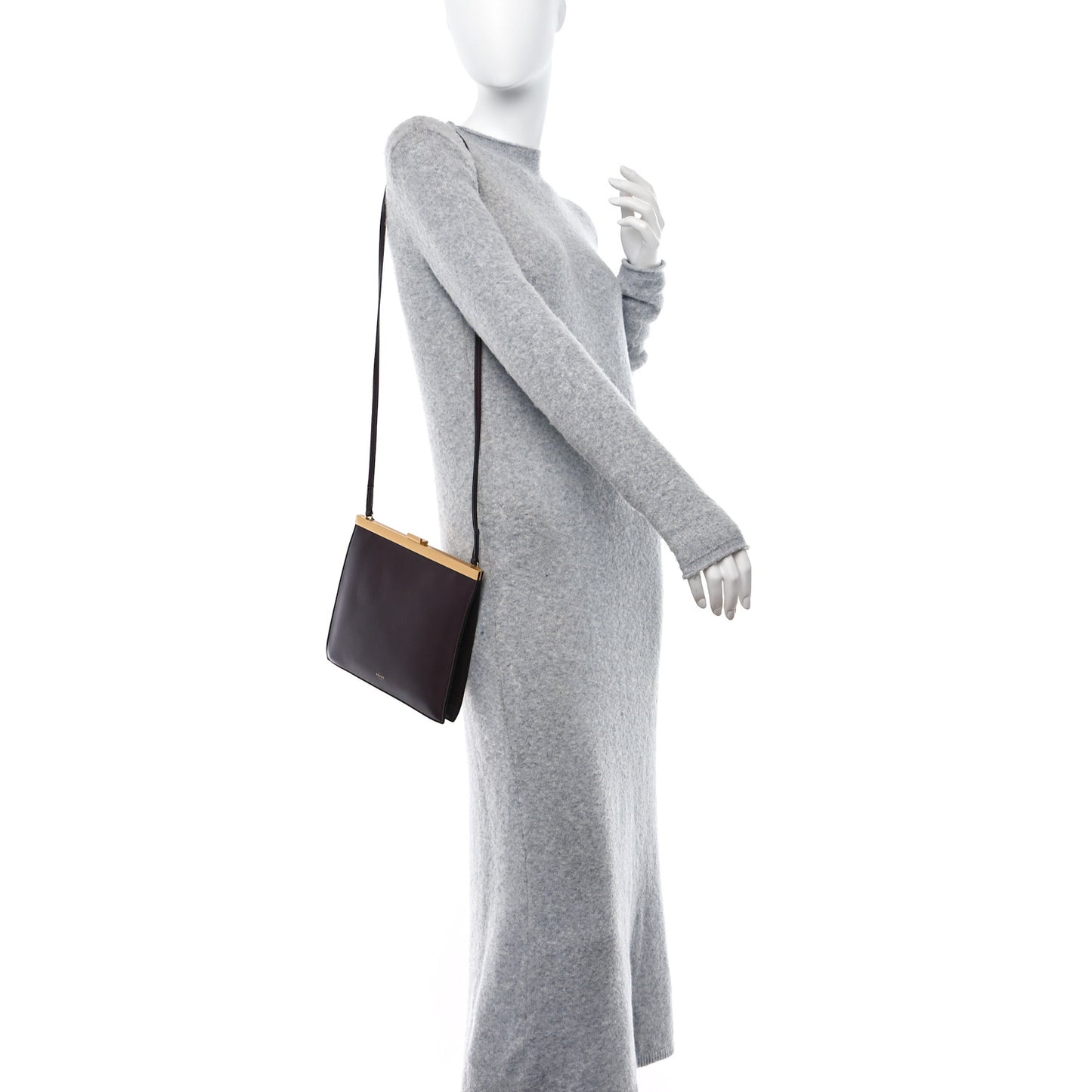 Smooth Calfskin Mini Clasp Bag Bordeaux