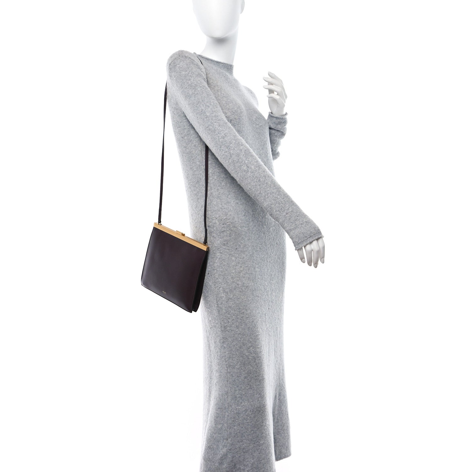 Celine Smooth Calfskin Mini Clasp Bag Bordeaux 2 of 10