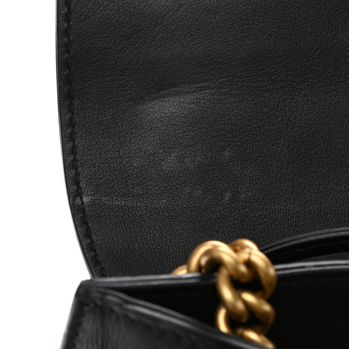 Calfskin Web GG Marmont Flap Chain Backpack Black