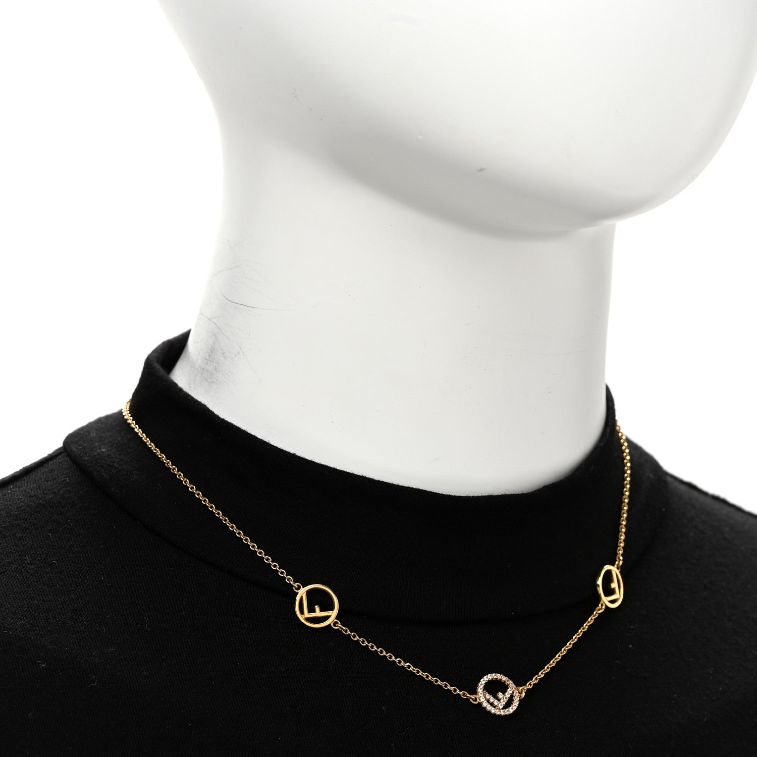 Fendi Metal Crystal F is Fendi Necklace Gold 2 of 5