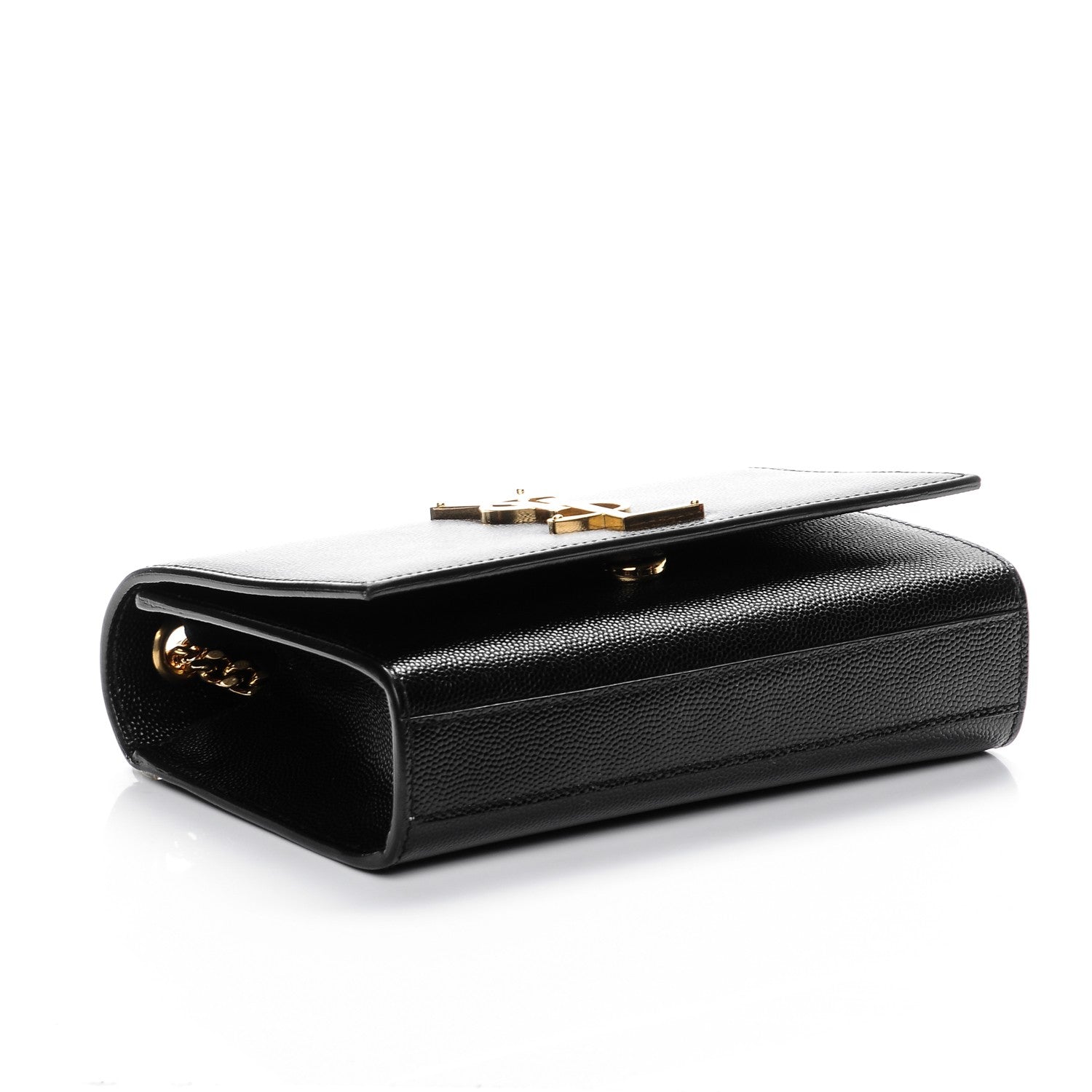 Saint Laurent Grain De Poudre Small Monogram Kate Satchel Black 4 of 7